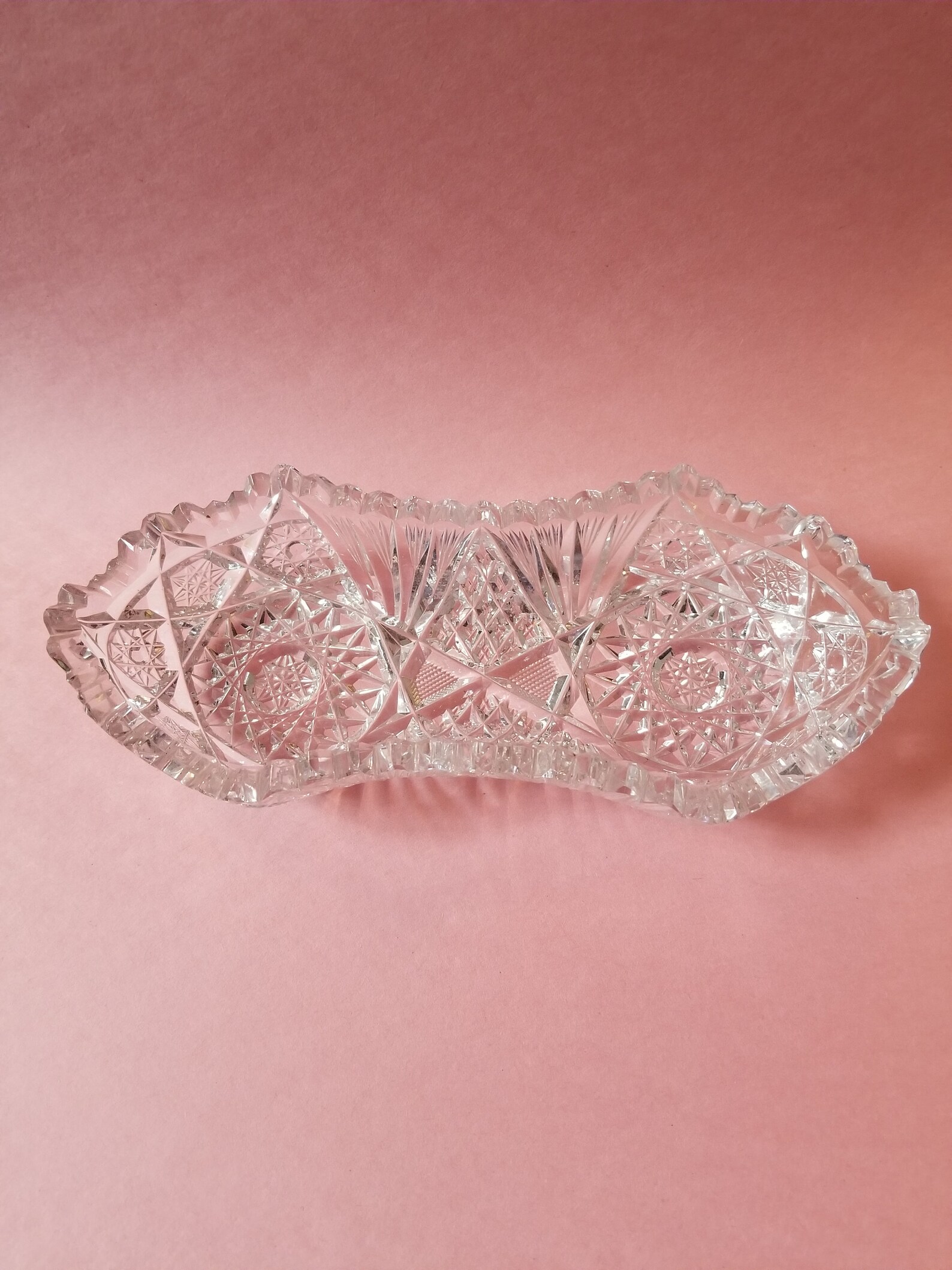 Olive Dish Cut Crystal ABP Relish Candy Small Side Dish | Etsy