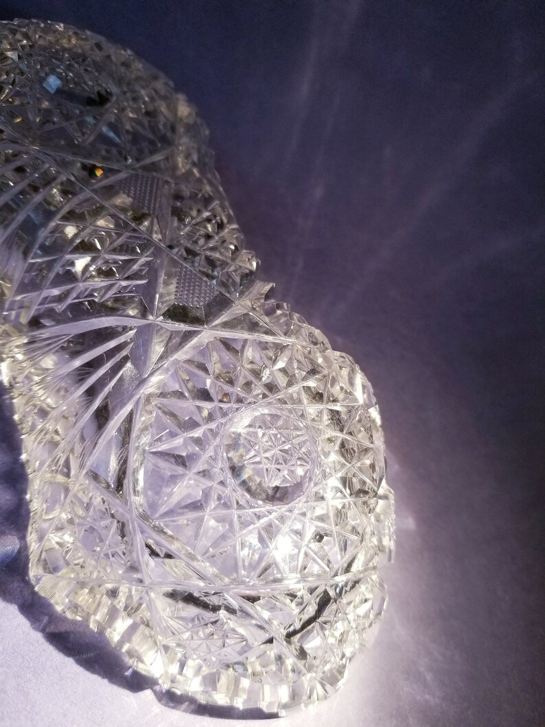 Olive Dish Cut Crystal ABP Relish Candy Small Side Dish | Etsy