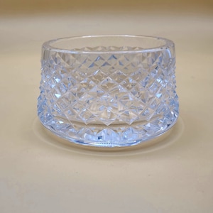 Small Bowl Cut Crystal Rose Bowl Candy Dish 1970s Vintage FREE SHIPPING