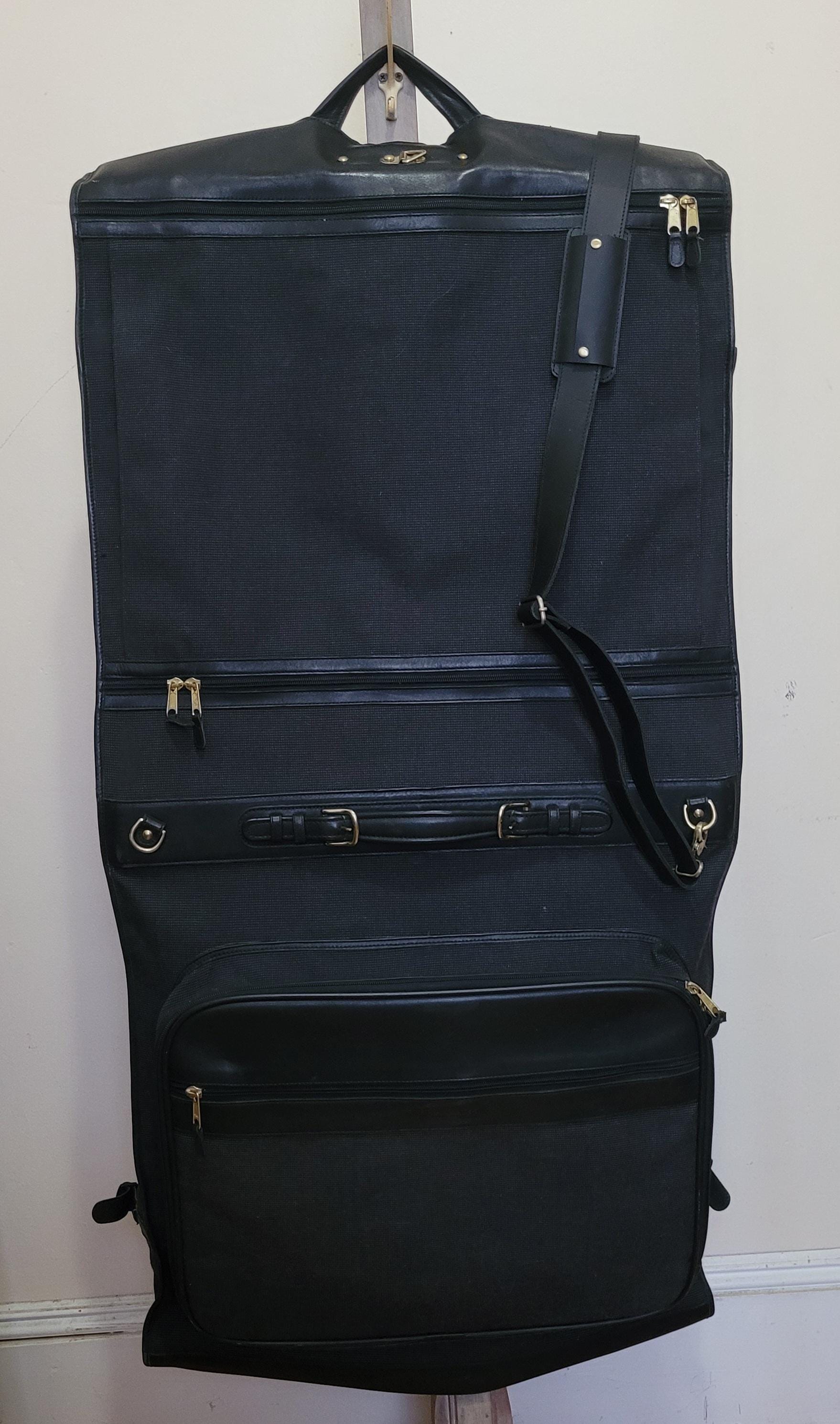 COACH Garment Bag Fold Over Suitcase Luggage Midnight Blue