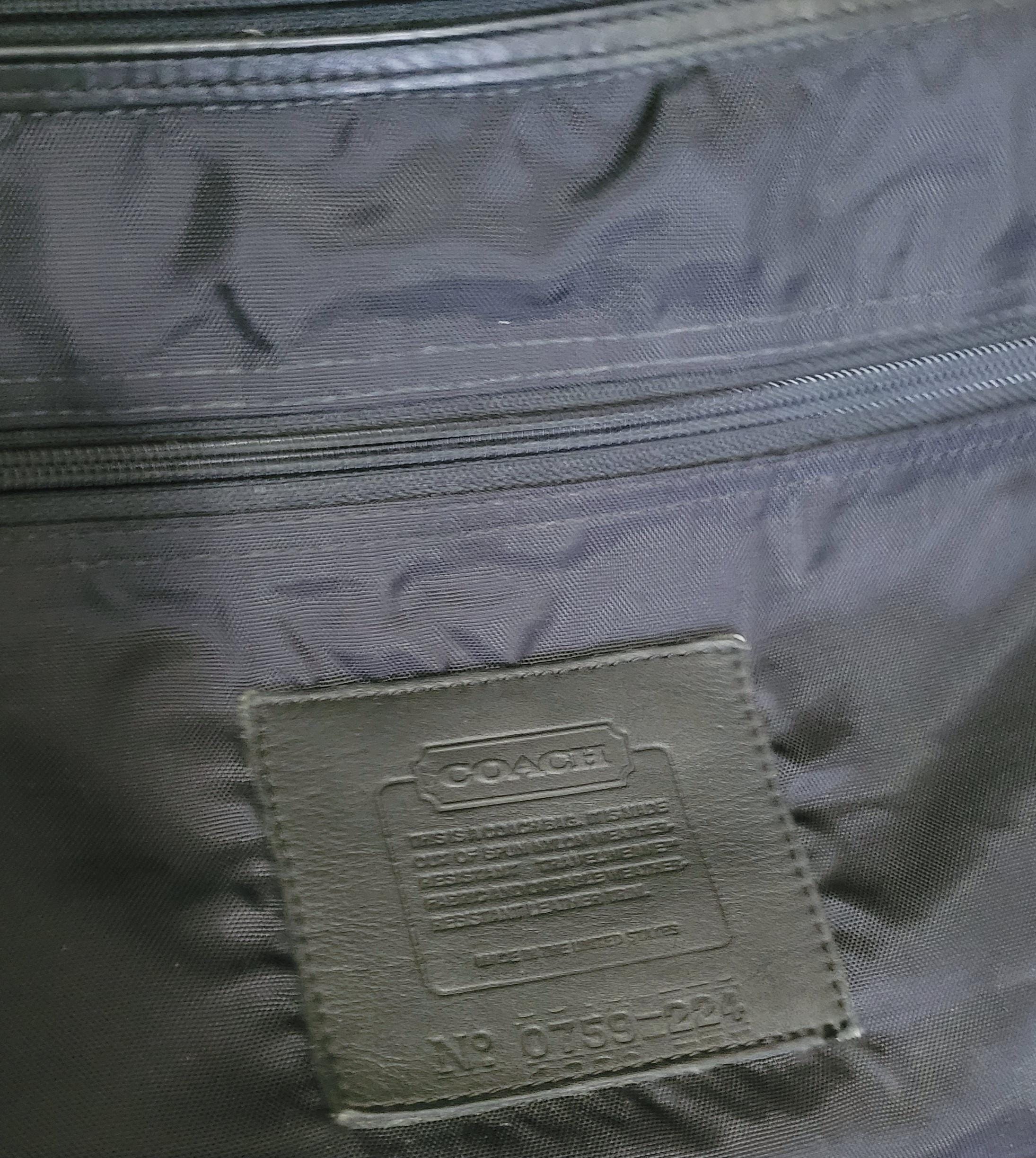 COACH Garment Bag Fold Over Suitcase Luggage Midnight Blue Fabric