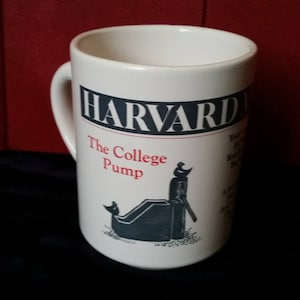 Mug Harvard Magazine The College Pump Poem Vintage FREE SHIPPING