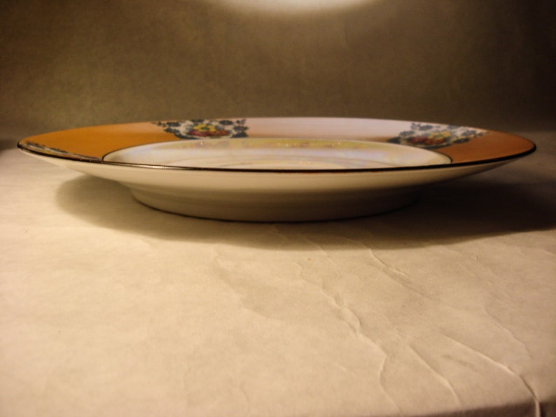 Platter Iridescent Floral Vintage Serving Dish