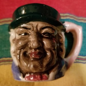 Black Man Toby Mug Miniature Toothpick Holder Vintage Japan FREE SHIPPING