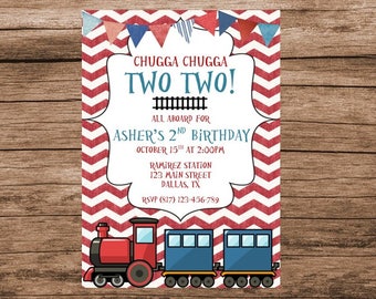 train invitation etsy