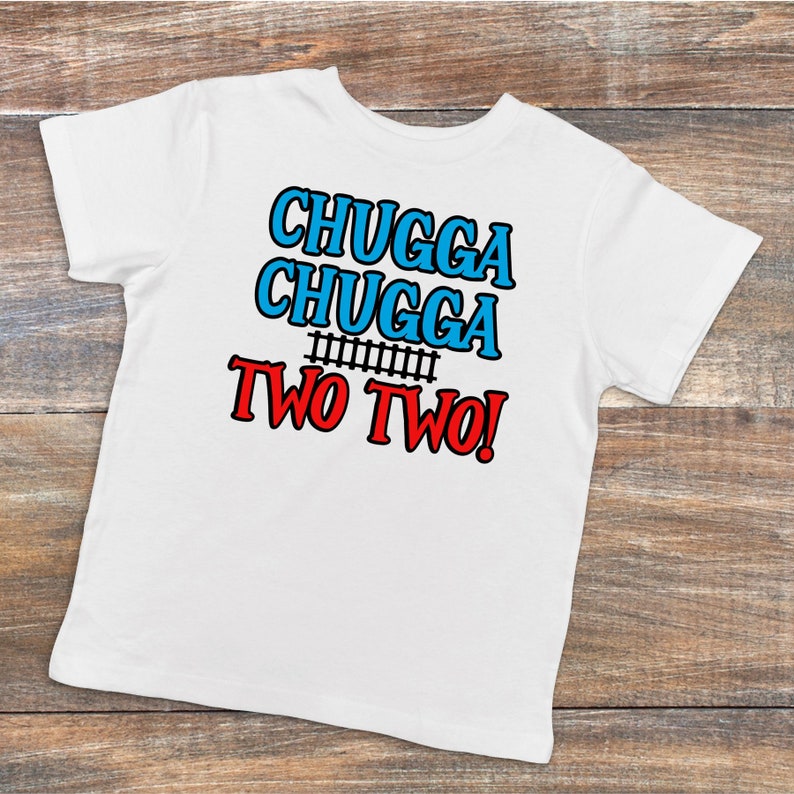 Chugga Chugga Two Two Shirt, Train Birthday Shirt, Train Theme Birthday, Second Birthday Shirt, 2nd Birthday Shirt Bild 1