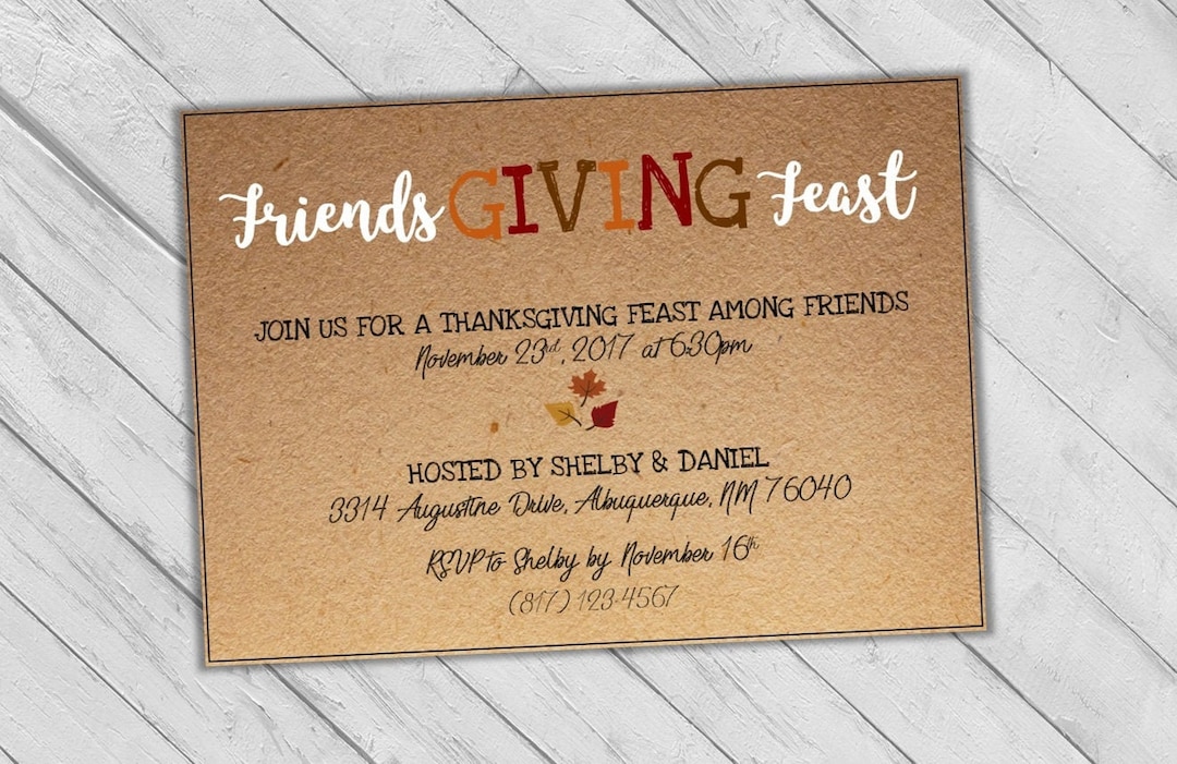 Friendsgiving Invitation, Friendsgiving Feast, Friendsgiving Invite