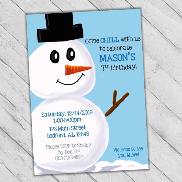 Snowman Birthday - Etsy