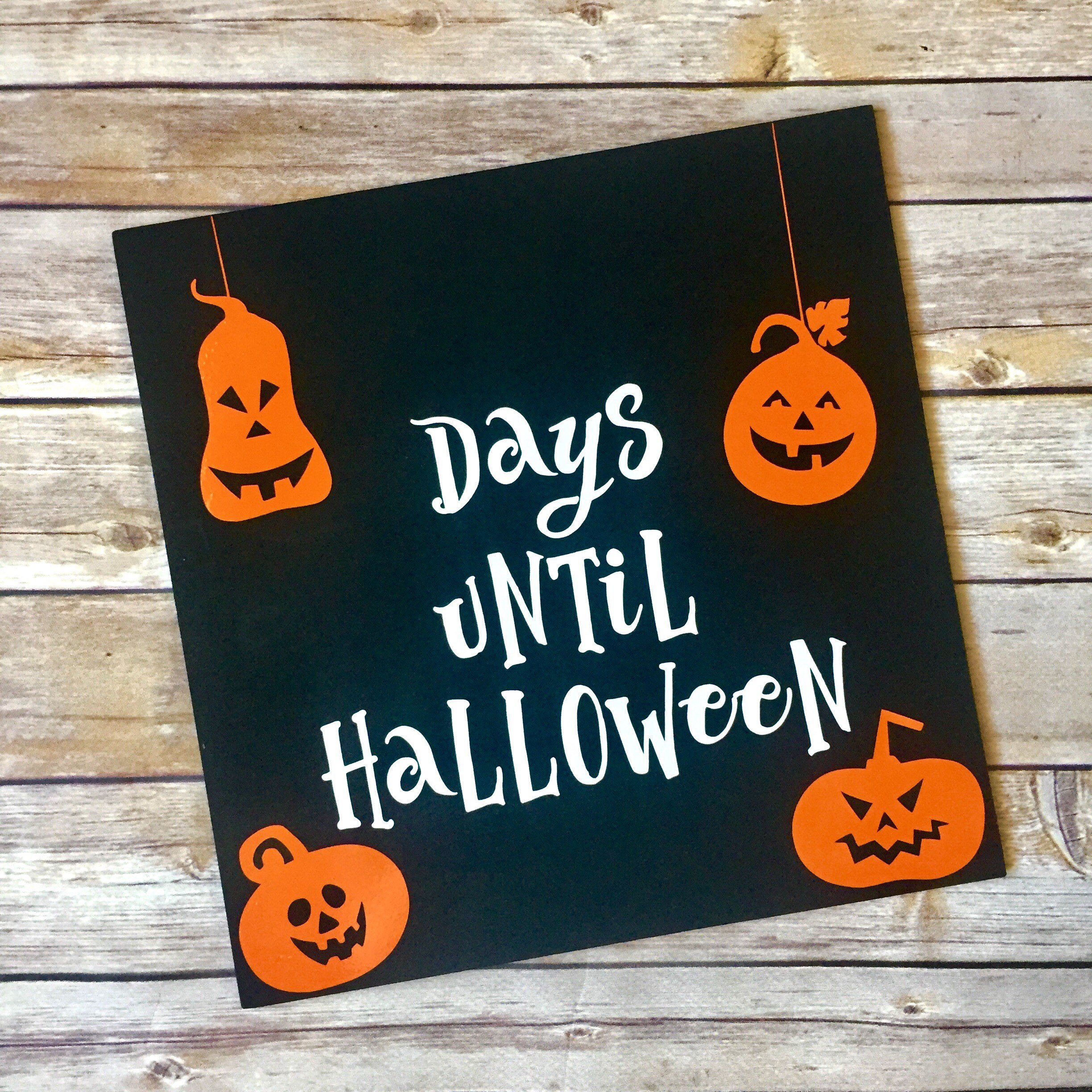 Halloween Countdown Sign Days Until Halloween Chalkboard Etsy