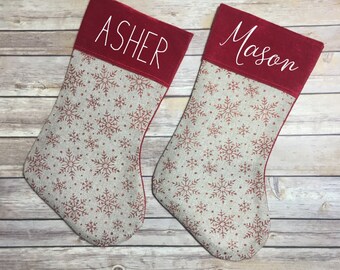 Personalized Burlap Stocking, Farmhouse Christmas Stocking, Country Christmas Stocking, Personalized Stockings, Jute Christmas Stockings