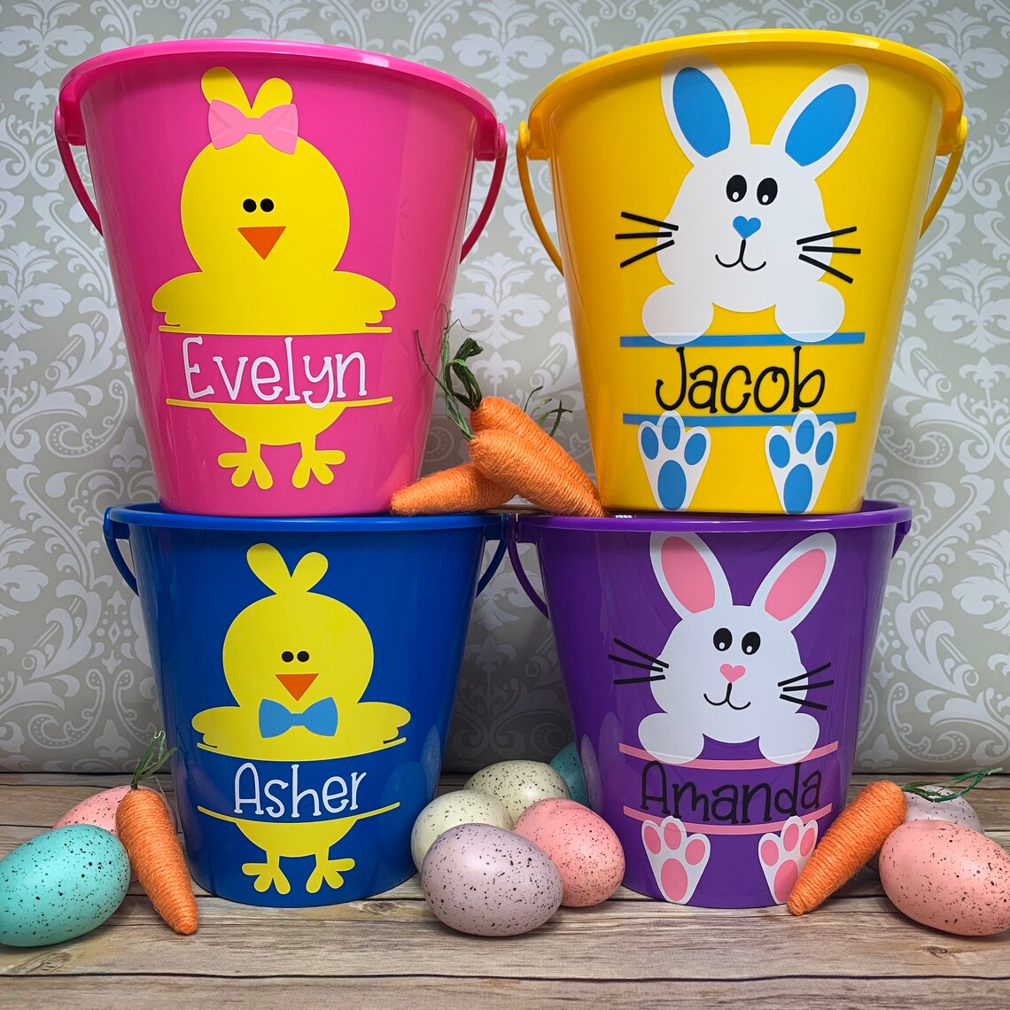 Personalized Easter Bucket Personalized Easter Basket Etsy