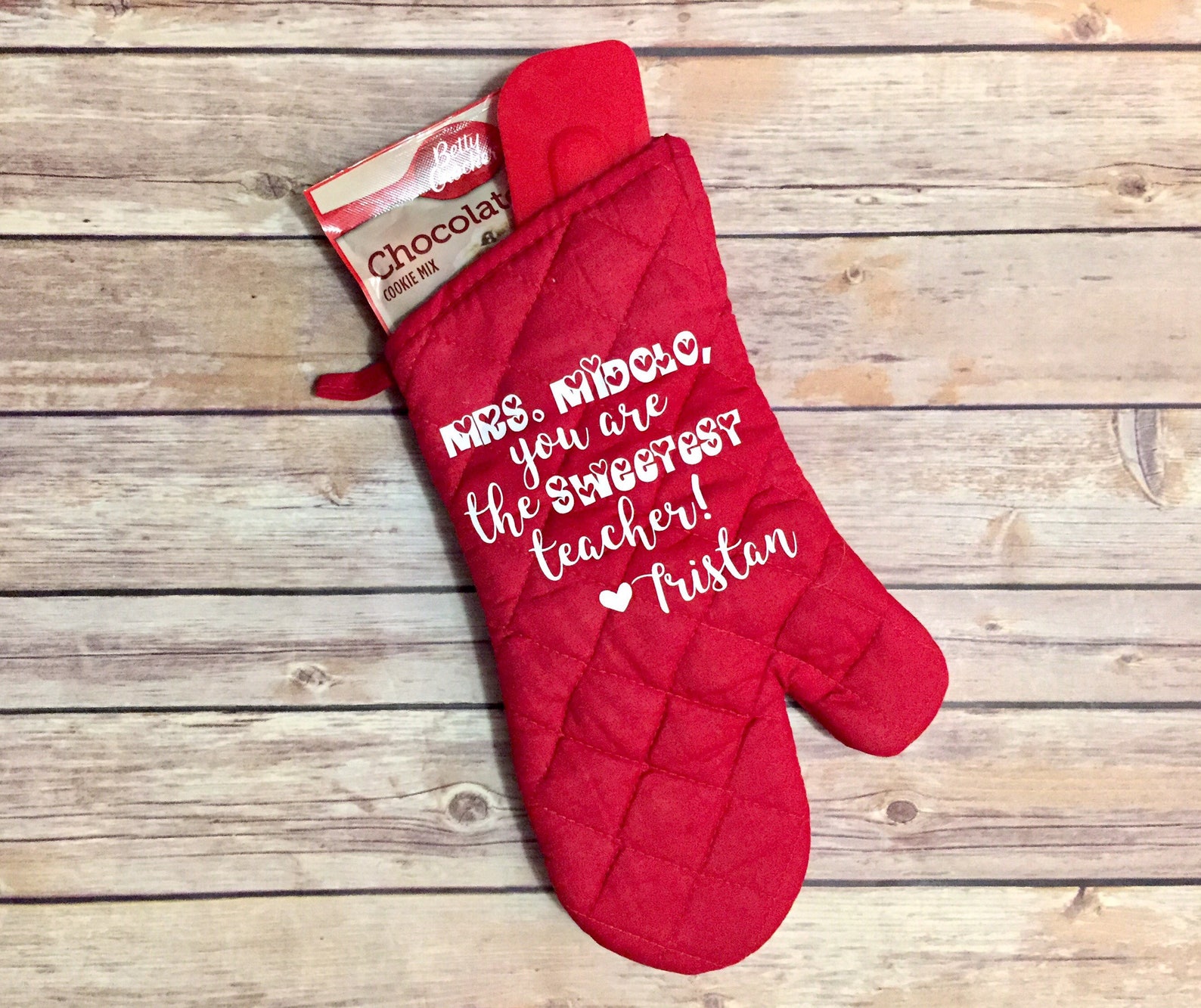 Sweetest Teacher Oven Mitt Set Teacher Gift Gift for Etsy