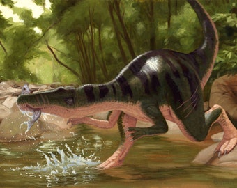 Baryonyx Dinosaur Art Print: Signed Archival Reproduction (7x5)