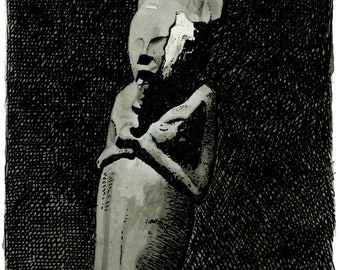 2023 October Ink Drawing Series - Osiris Figure