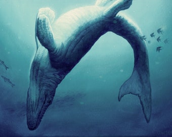 Mosasaurus print