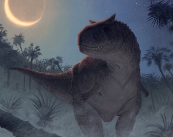 Carnotaurus Dinosaur Art Print: Signed Archival Reproduction