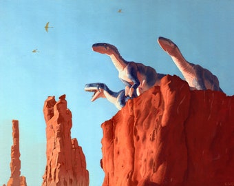Herrerasaurus Dinosaur Art Print: Signed Archival Reproduction