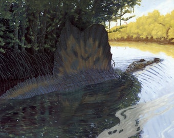 Spinosaurus Painting Art Print: Signed Archival Reproduction