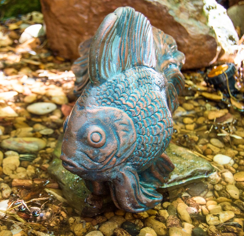Bronze Finish Goldfish Garden Statue for Your Home or Garden. Etsy