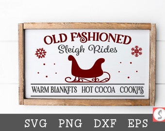 Old Fashioned Sleigh SVG, Christmas SVG File