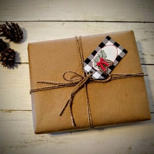 Buffalo Plaid Printable Gift Tags/pdf Digital Download Christmas Gift ...