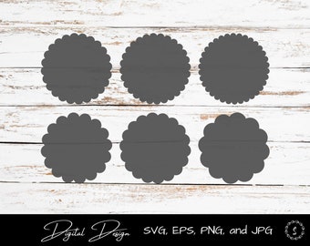 Scalloped Circles SVG for Crafting