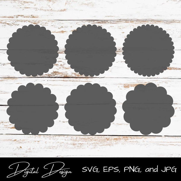 Scalloped Circles SVG for Crafting