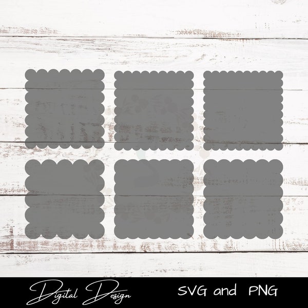 Scalloped Squares SVG for Crafting