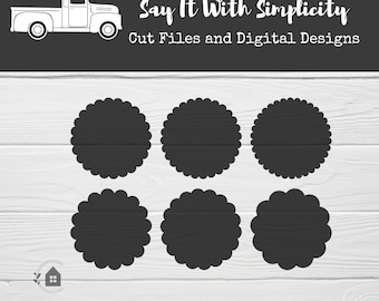 Scalloped Circles SVG for Crafting