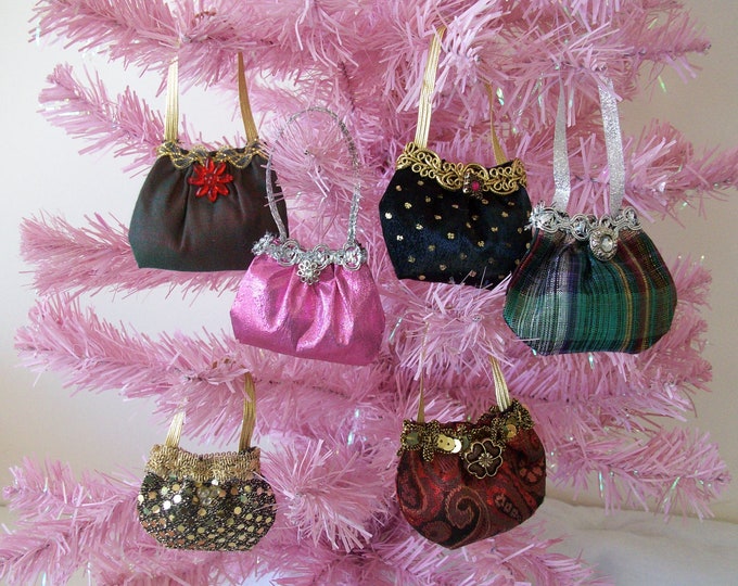 Tiny Handmade Purse Christmas Ornamentsset of 6 Etsy