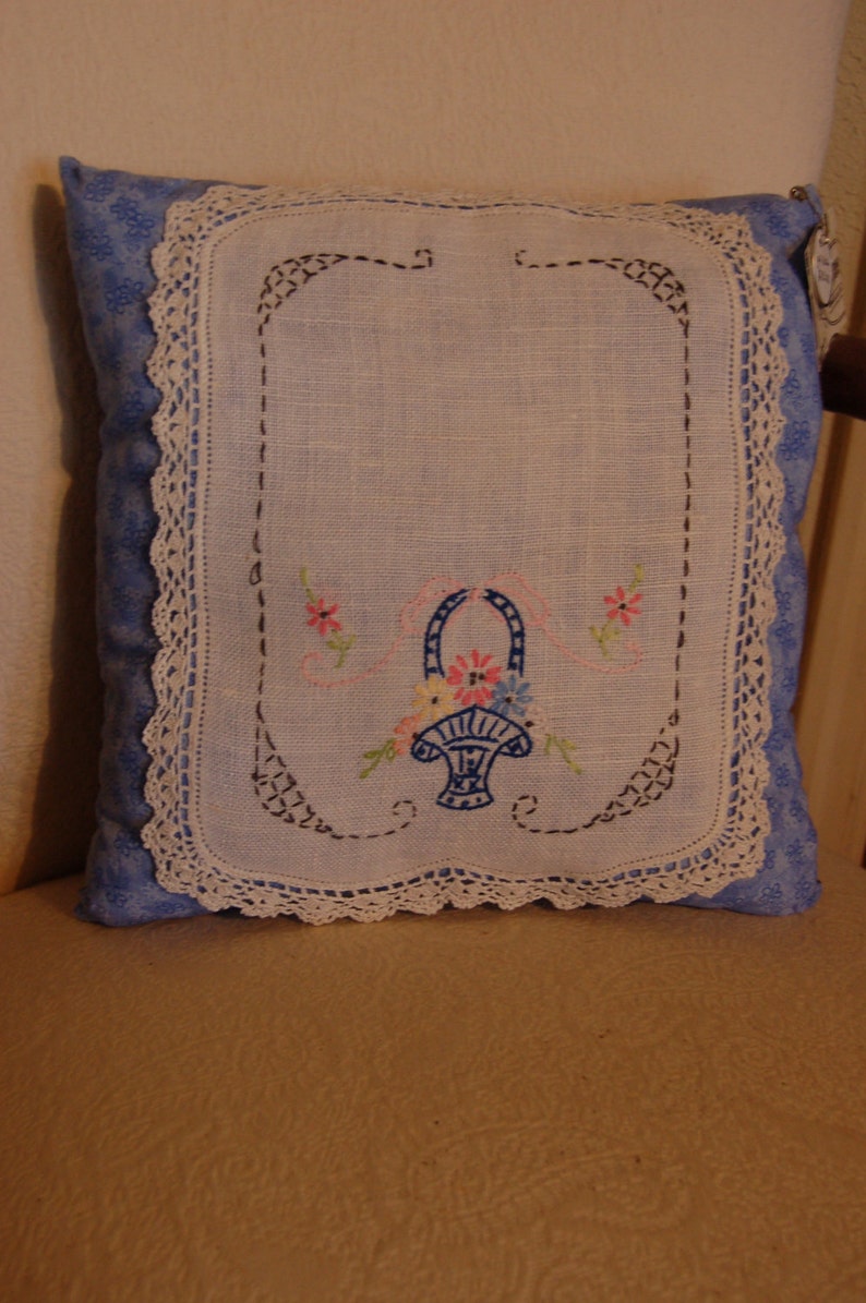 Vintage embroidered pillows Etsy