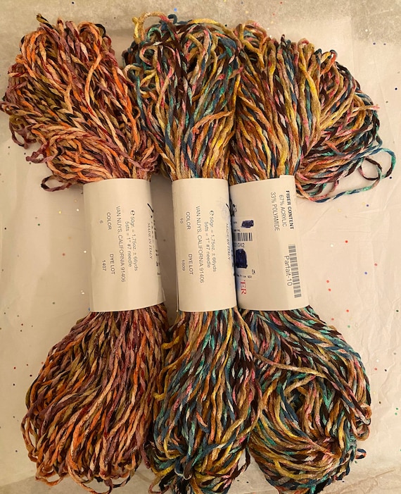 Trendsetter Yarn Parfait Color 6 and 10 Carnival Multi Acrylic, Polyamide Blend NWT