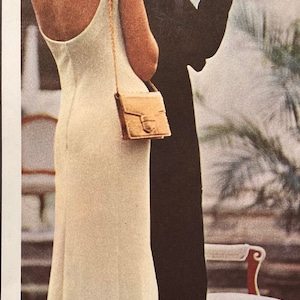 Rare Vintage Vogue Paris Original Givenchy Open Back Evening Gown/Cocktail Dress w Coat/Jacket, 3 Lengths, Feather Trim Size 12 Pattern 1042
