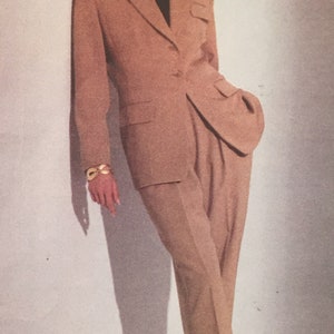 La diseñadora estadounidense de Vogue Anne Klein chaqueta holgada forrada para mujer, falda cónica con bolsillo y abertura trasera, pantalones con pliegues, talla 6-10, patrón 2740