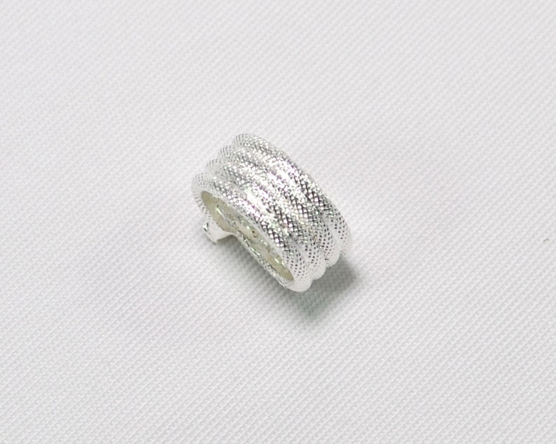 Size 4 Thumb or Pinky Ring 925 Sterling Silver Twisted Rope Love Knot Knuckle Midi 