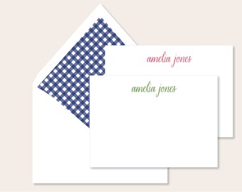 Personalized Stationery - Crazy for Gingham