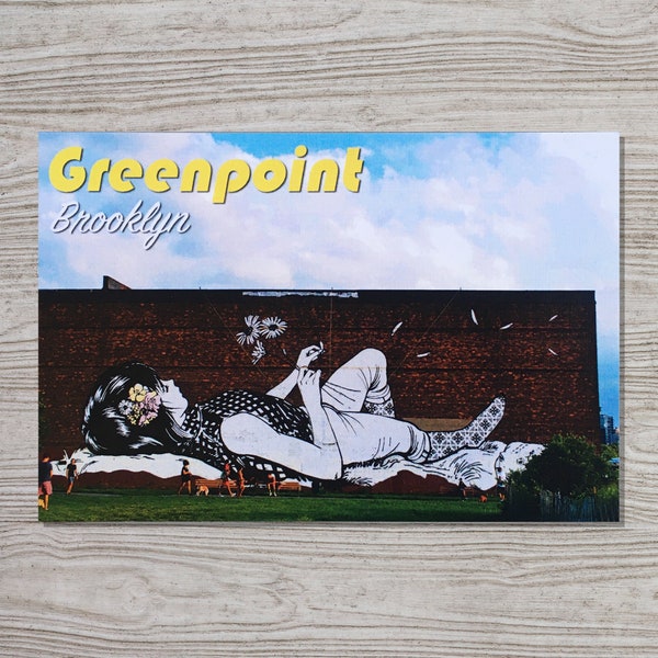 Brooklyn Postcard I Greenpoint Postcard I New York City Postcard I NYC Street Art Postcard