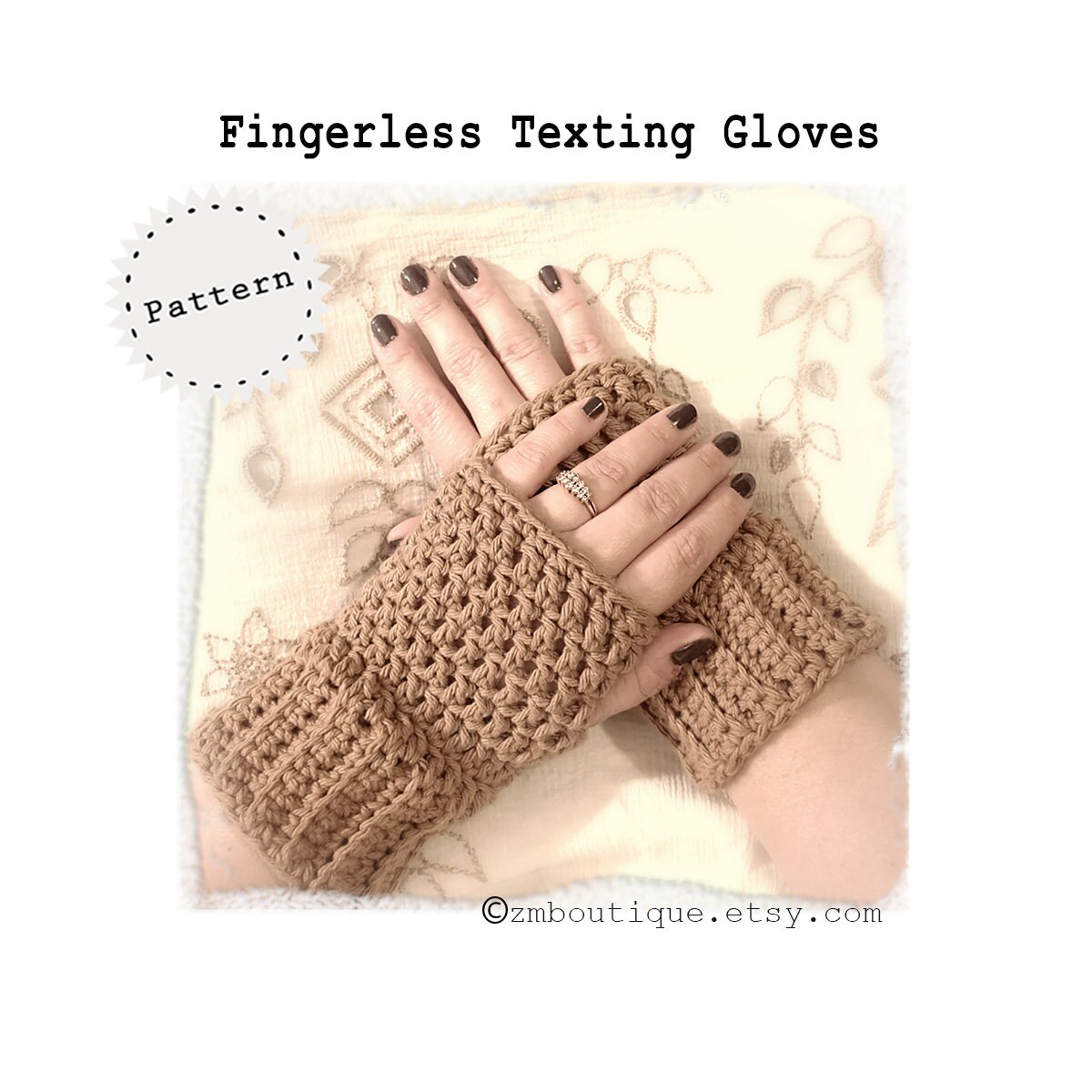 CROCHET Fingerless Gloves Pattern, Texting Gloves Pattern,crochet PDF Instant Download Etsy