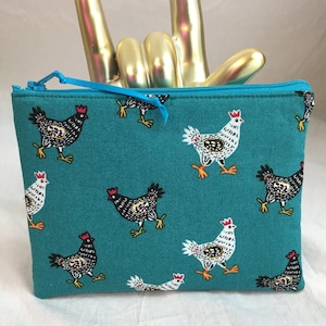 Chicken Medium Padded Zipper Bag, Cosmetic Bag, Gadget Bag, Makeup Bag - New Color Available