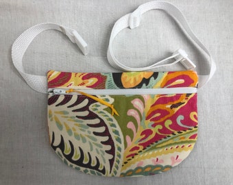 Psychedelic Flat Zipper Waist Pack, Festival Bag, Fanny Pack, Bum Bag, Belt Bag