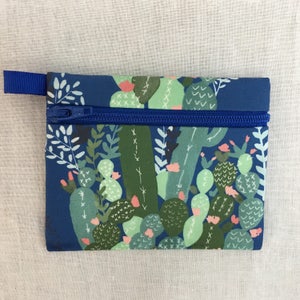 Palm Springs Cactus Rits Munt Portemonnee, Credit Card Portemonnee, Oordopjes Etui, Muziekspeler houder