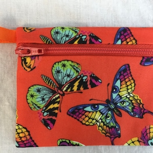 Tula Dreamer Butterfly Flat Zipper Coin Purse, AirPod Case, Credit Card Wallet, Earbud Pouch