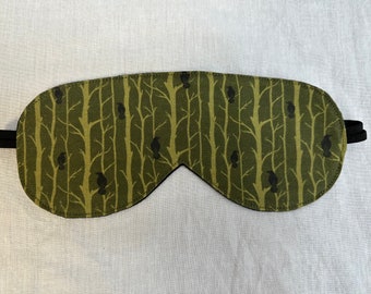 Ravens in Trees Sleep Mask Set, Travel Mask, Blindfold, Eye Mask