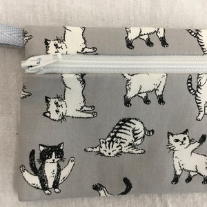 Yoga Katzen Reißverschluss Geldbörse, AirPod Hülle, Kreditkarten Geldbörse, Zubehör Tasche