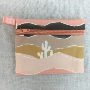 Palm Springs Mountains Zipper Coin Purse, Credit Card Wallet, Earbud Pouch, iPod Holder