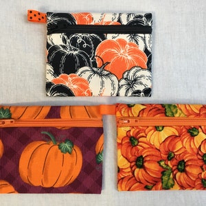 Pumpkin Flache Reißverschluss Geldbörse, Kreditkartenportemonnaie, AirPod Hülle, Tasche Geldbörse