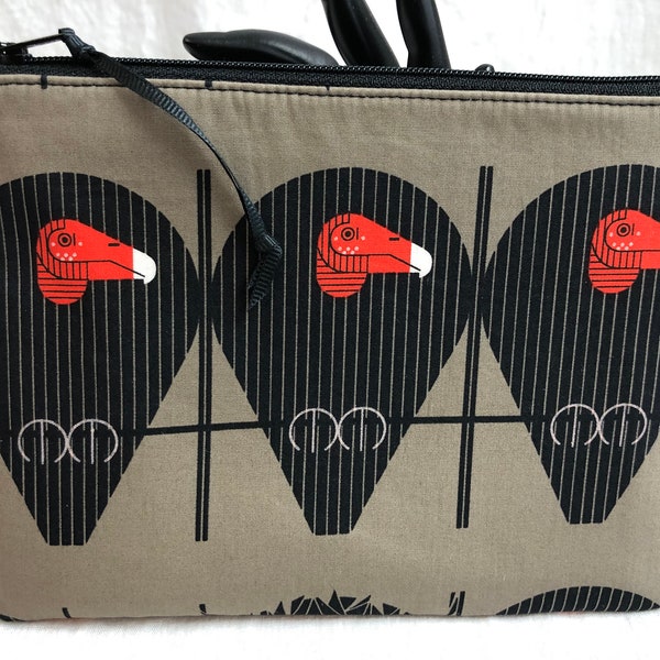 Vulture Medium Padded Zipper Bag, Vulture Cosmetic Bag, Gadget Bag, Travel Pouch
