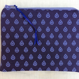Tula Ladybug Padded Medium Zipper Pouch, Gadget Bag, Cosmetic Pouch, Organizer Bag