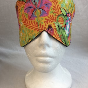 Tula Pink Deer Sleep Mask, Eye Mask, Travel Mask, Cotton Eye Mask Choose Color