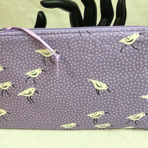 Sand Pipers Medium Padded Zipper Bag, Travel Pouch, Gadget Bag, Organizer Pouch